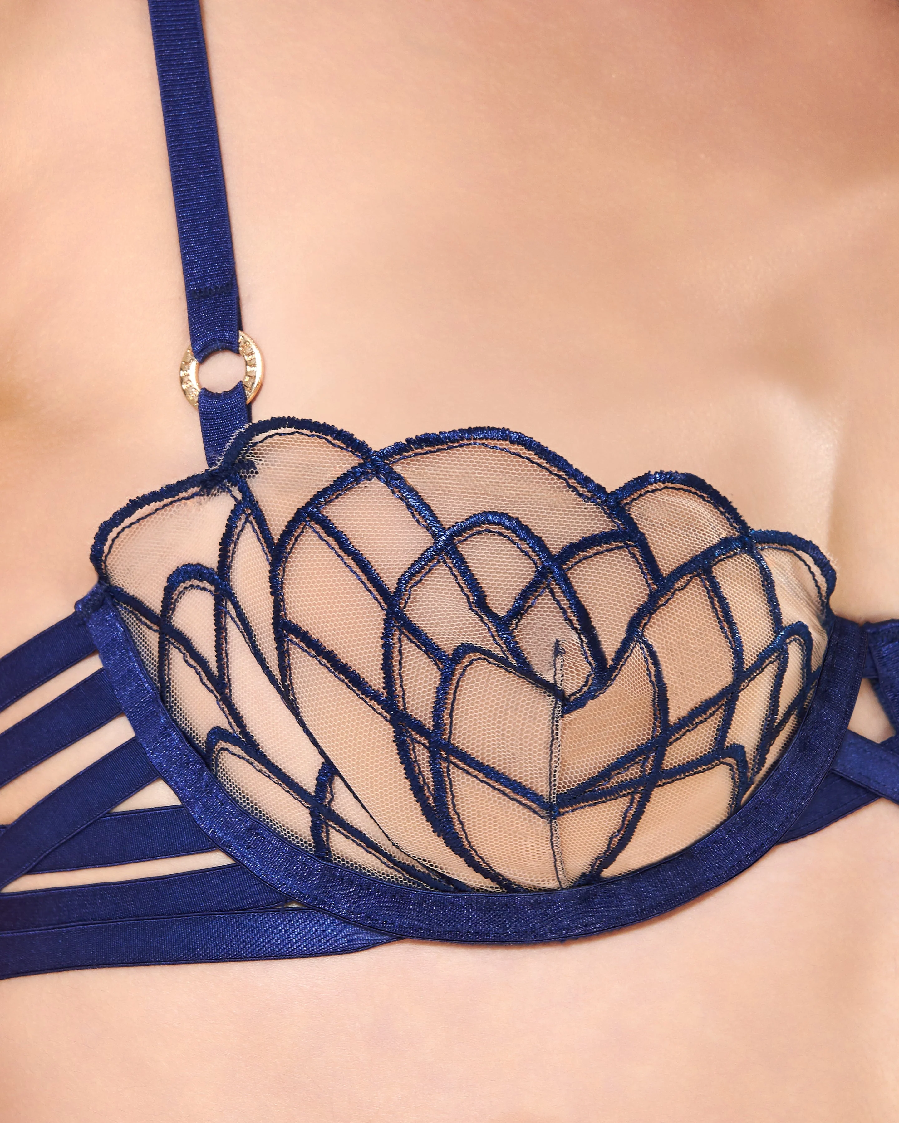 Beatrix Reggiseno Blu Scuro/Trasparente - Image 4