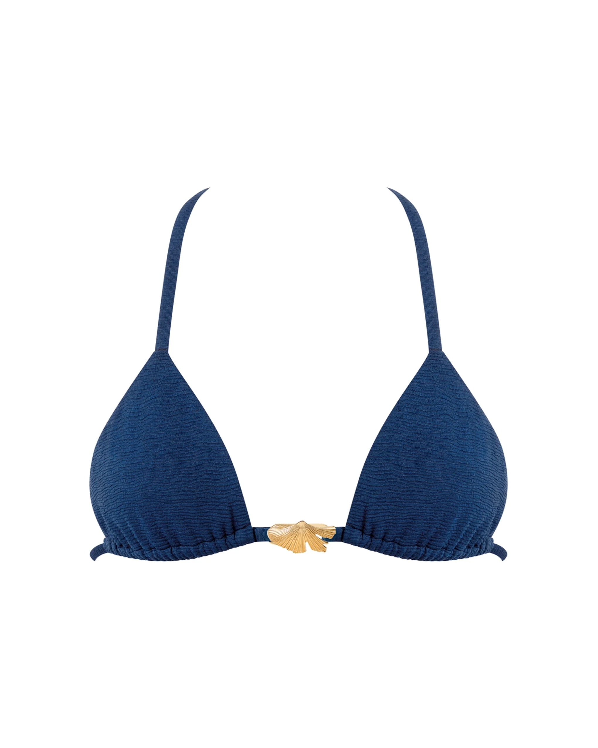Cadiz Bikini Top a Triangolo Blu - Image 5