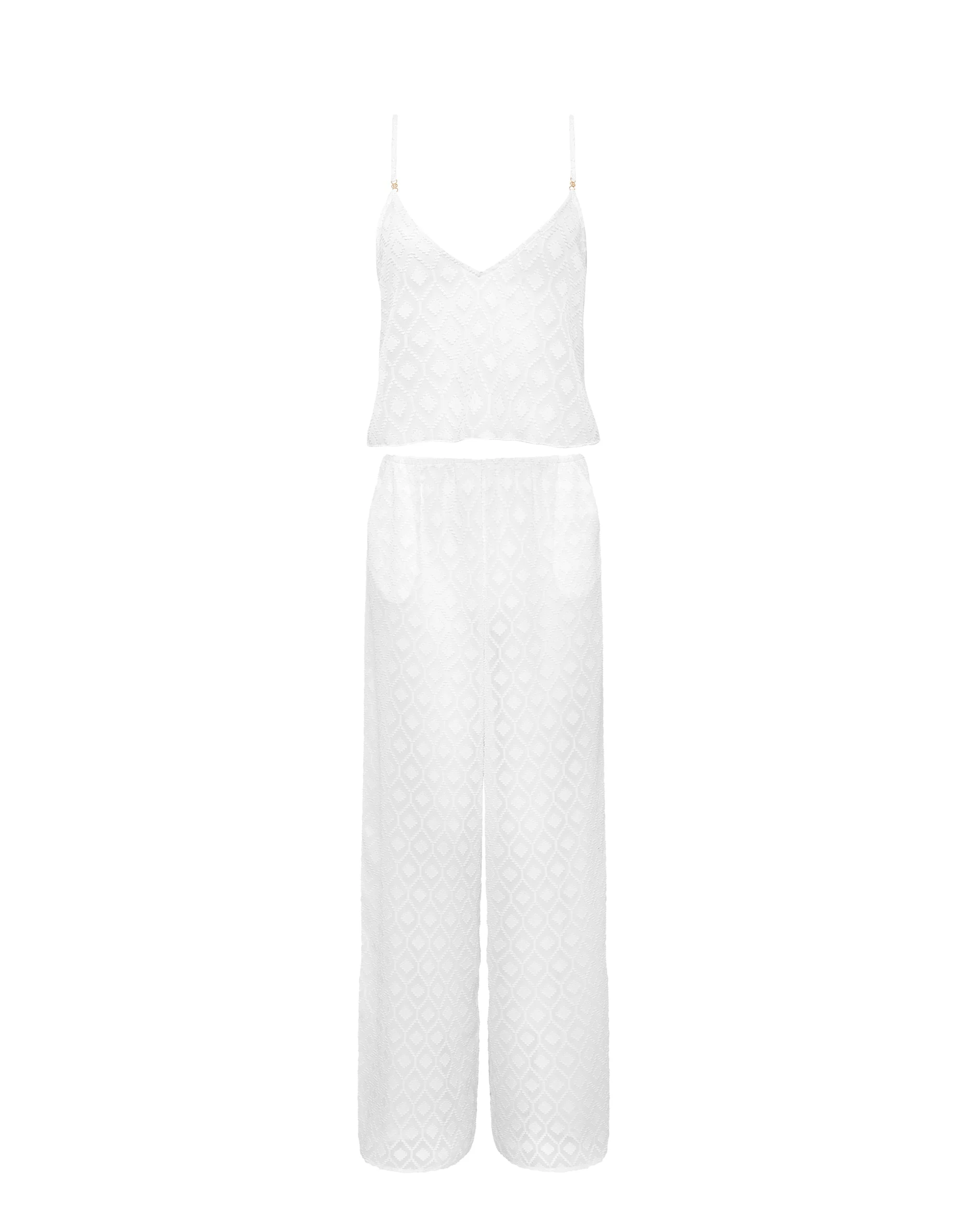 Cassat Set Top e Pantaloni Bianco - Image 5