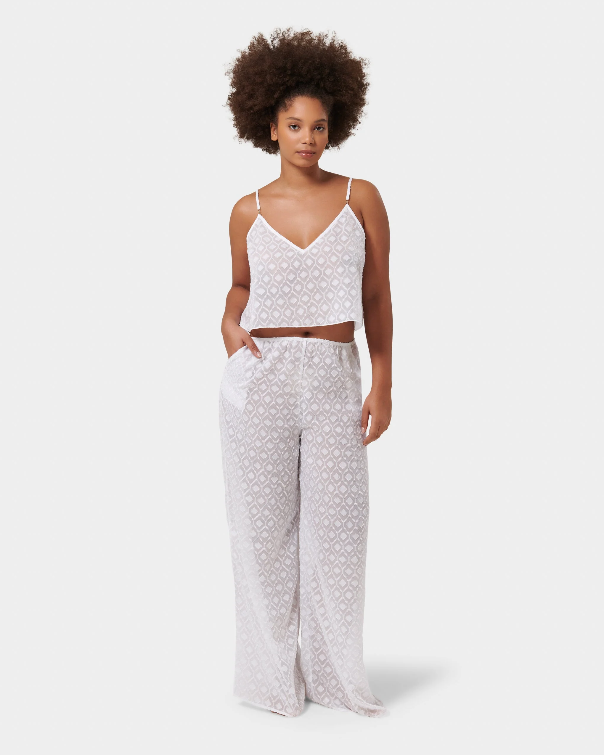 Cassat Set Top e Pantaloni Bianco - Image 8