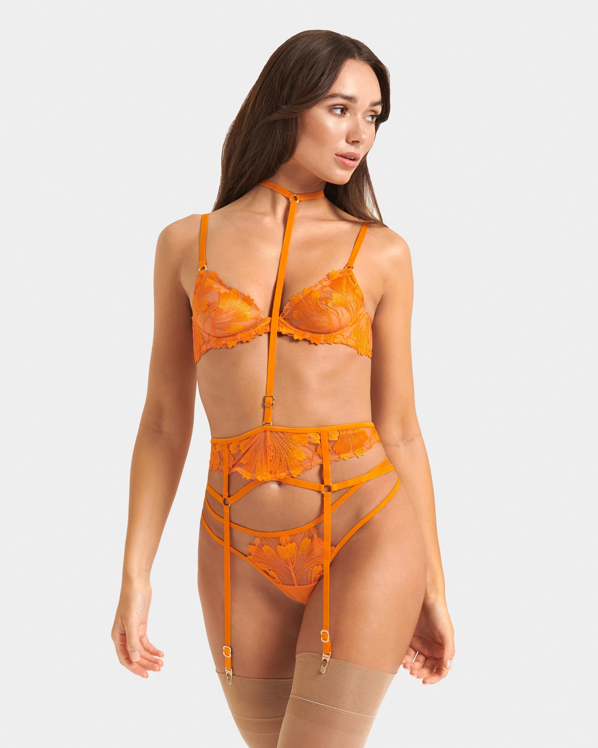 Colette Harness con Reggicalze Arancione