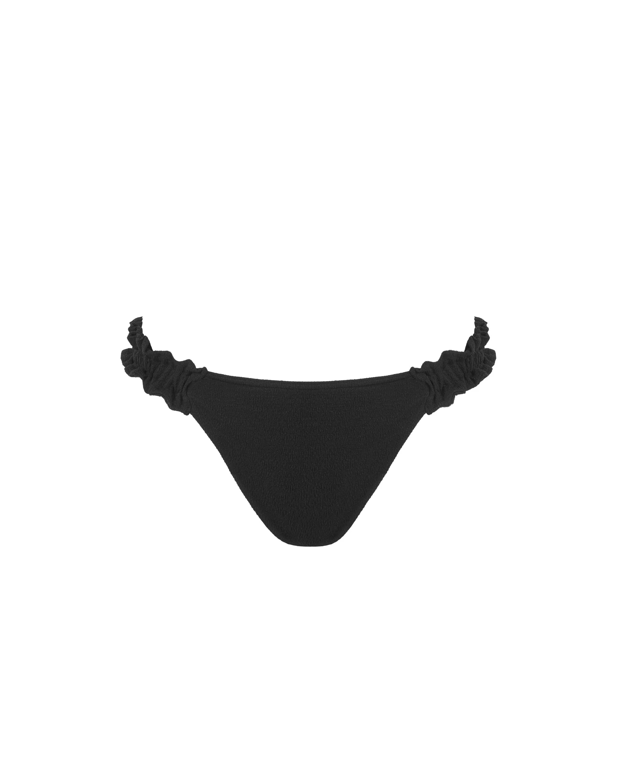 Flores Bikini Slip con Volant Nero - Image 5