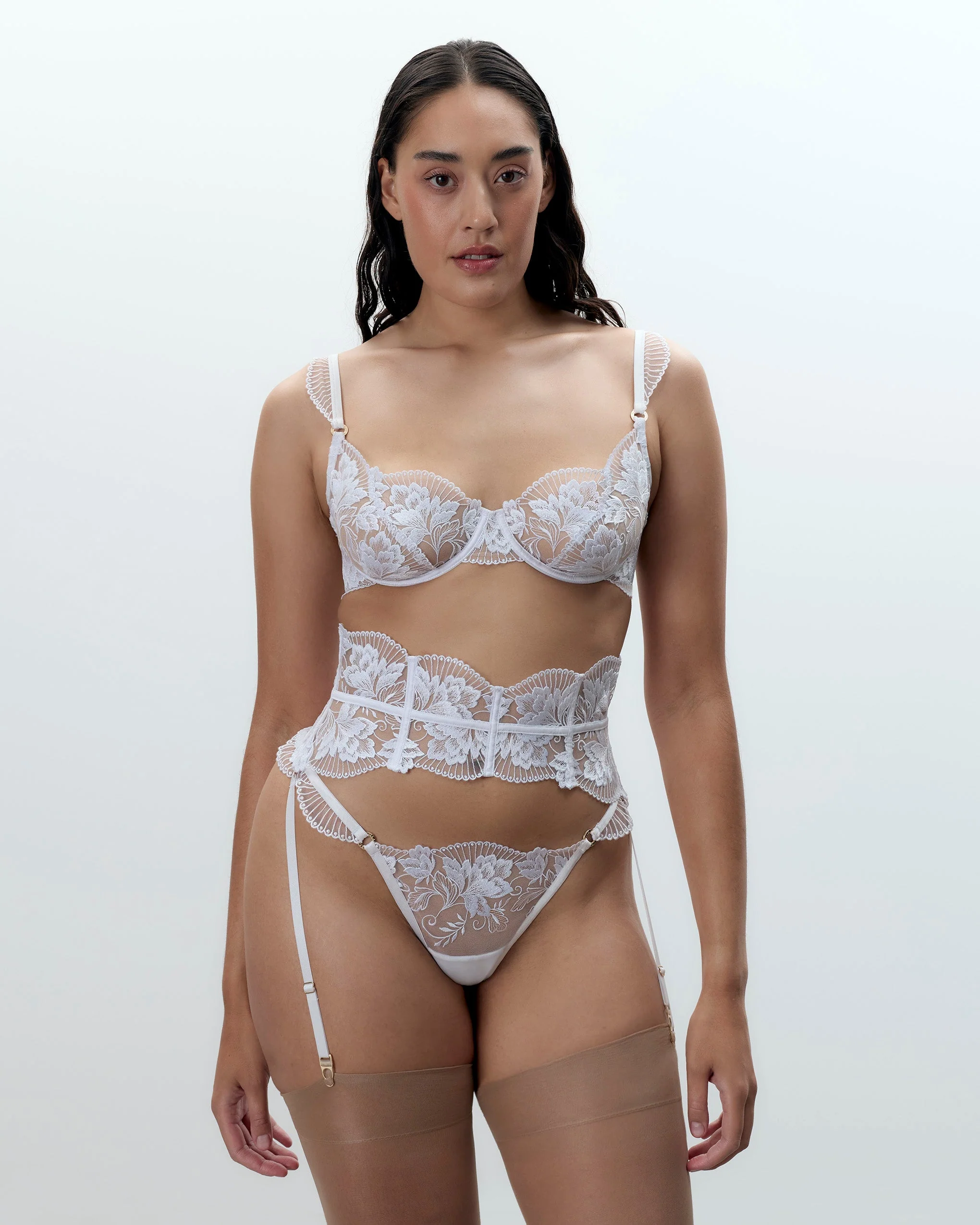 Gabriella Reggiseno Ricamato Floreale Bianco - Image 2