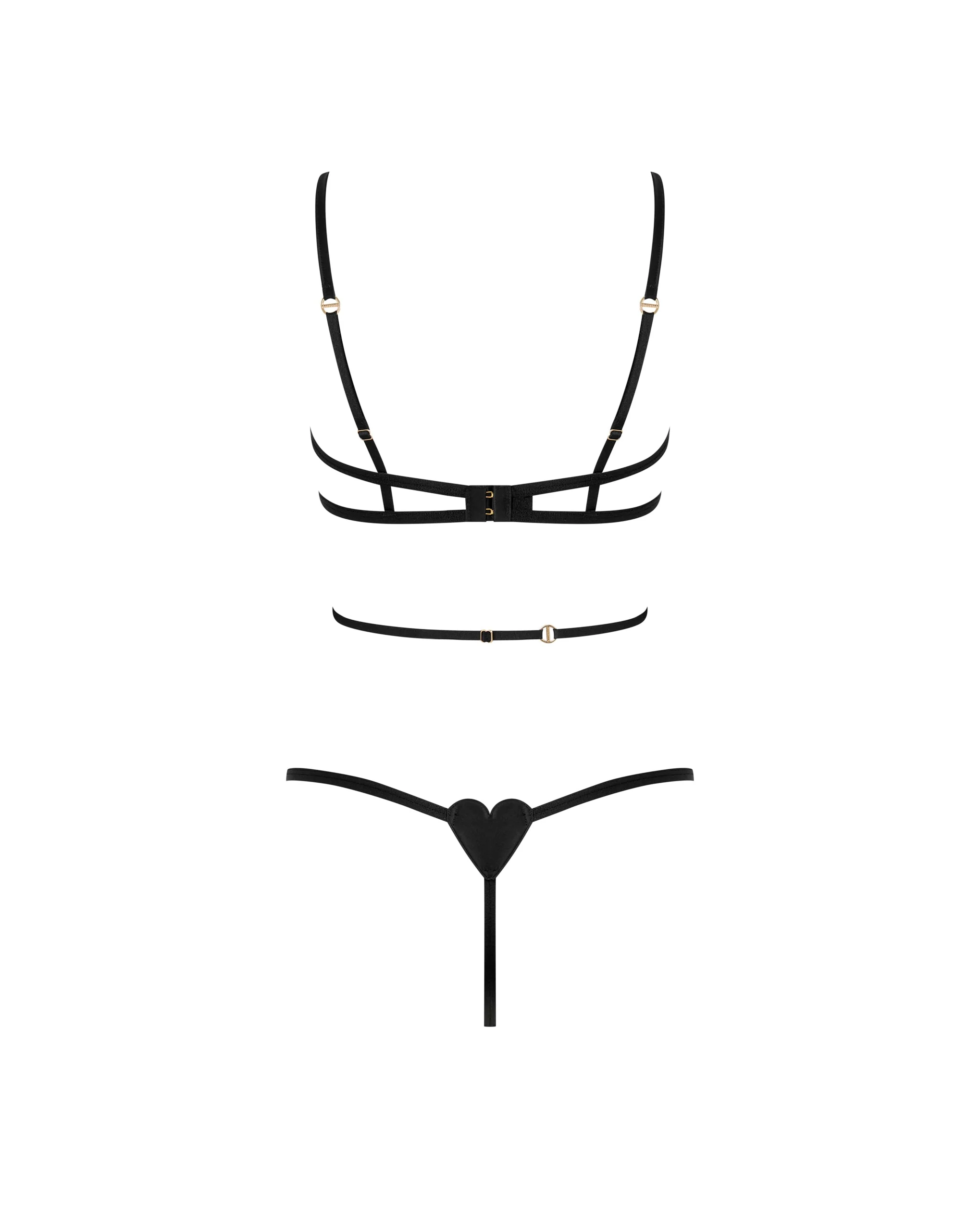 Gia Body Aperto con Cuori Nero - Image 6