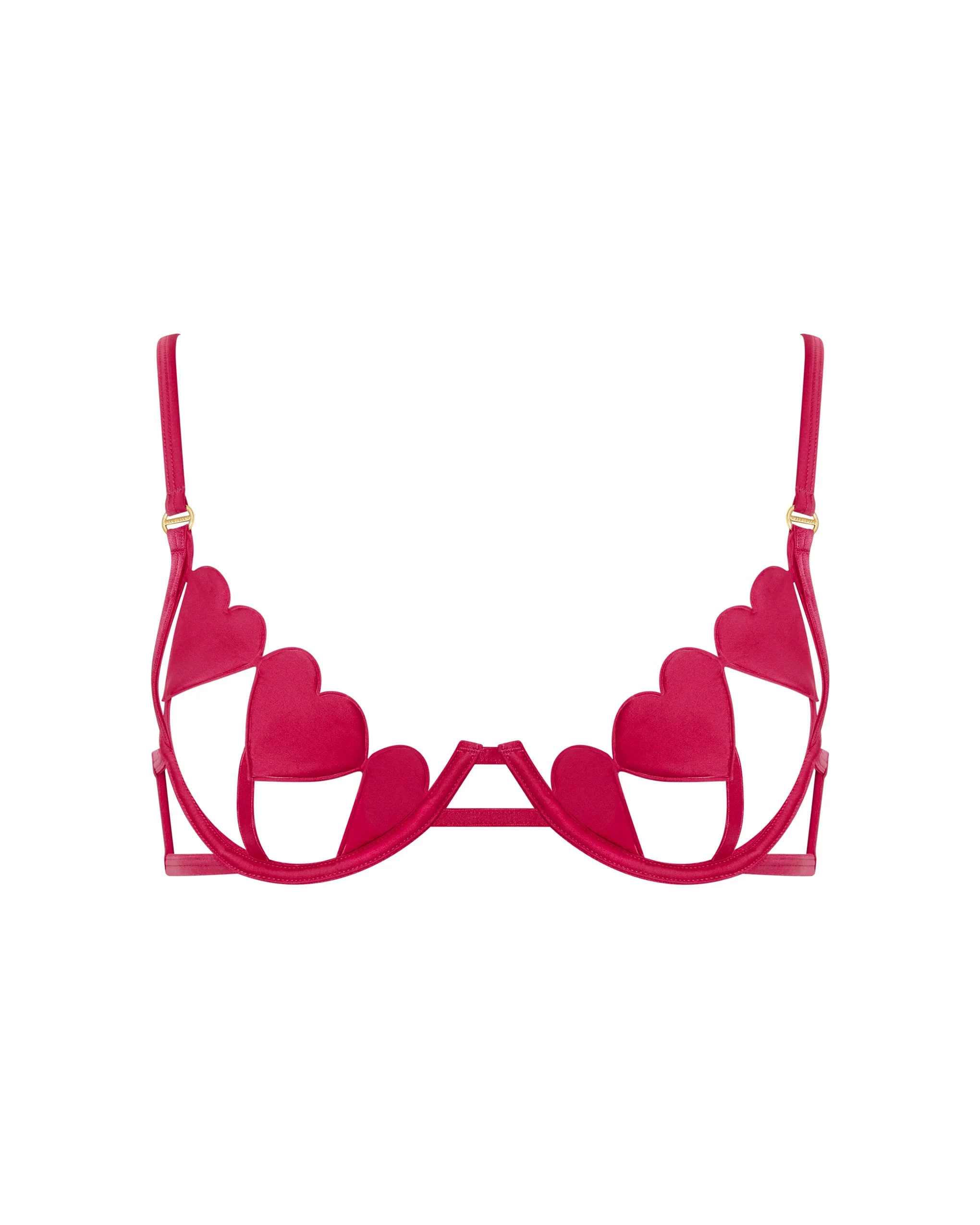 Gia Reggiseno Aperto con Cuori Rosa - Image 5