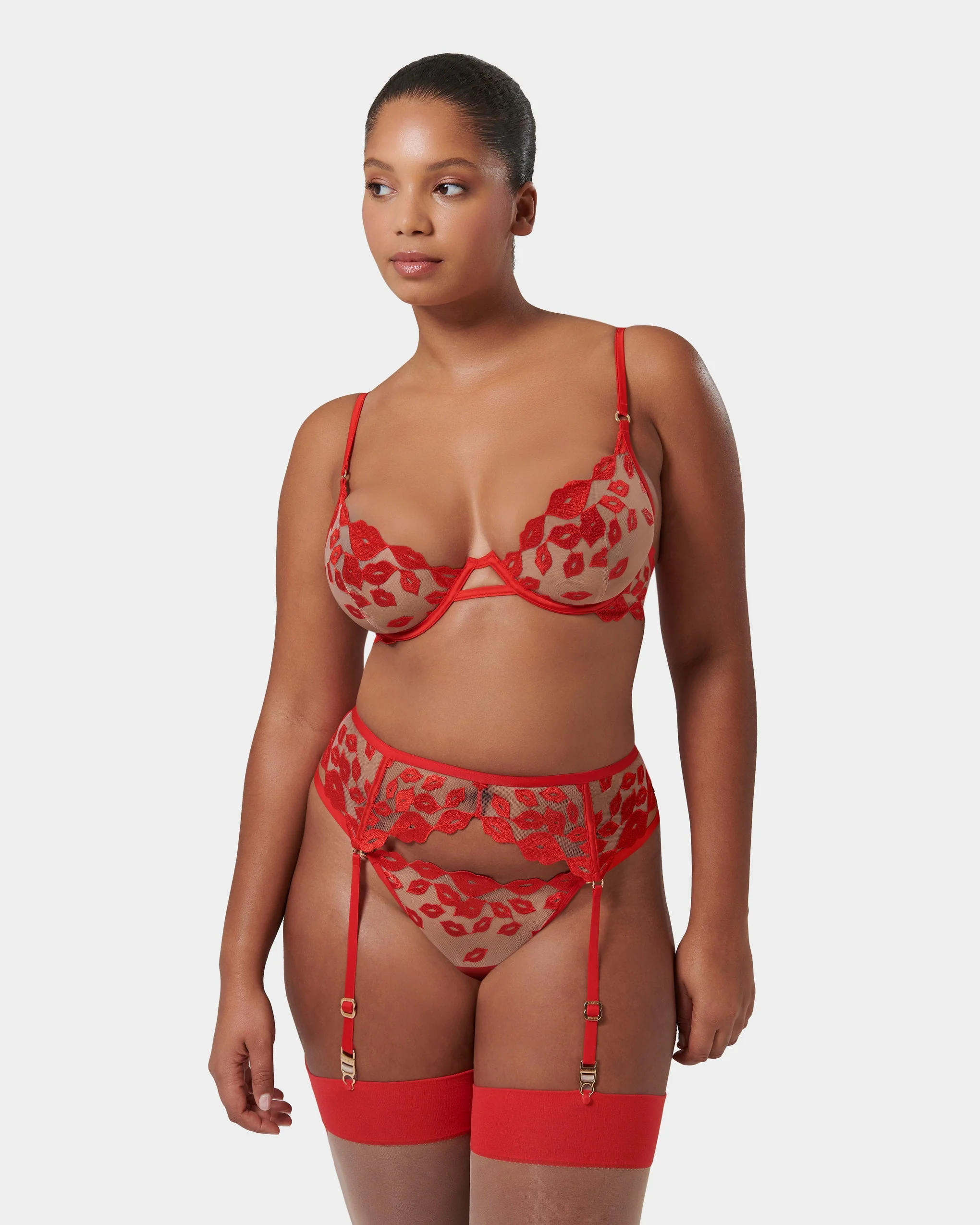 Marian Reggicalze Rosso/Trasparente - Image 10