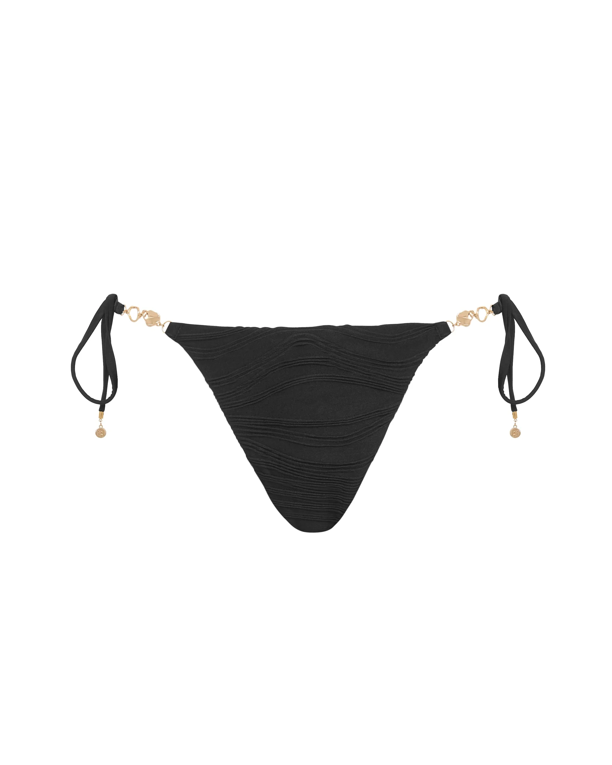 Orta Slip Bikini con Laccetti Nero - Image 5