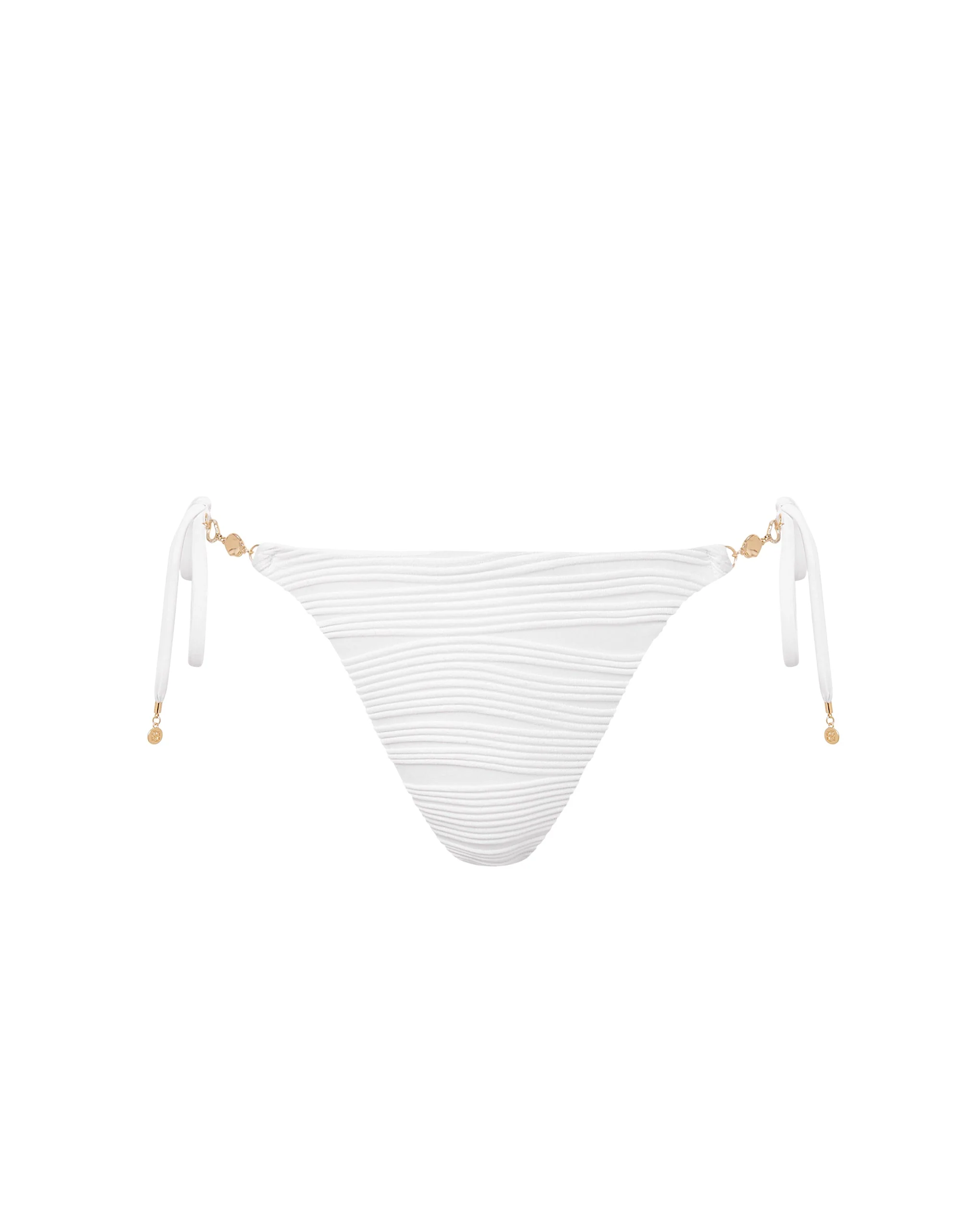 Orta Slip Bikini con Laccetti Bianco - Image 5