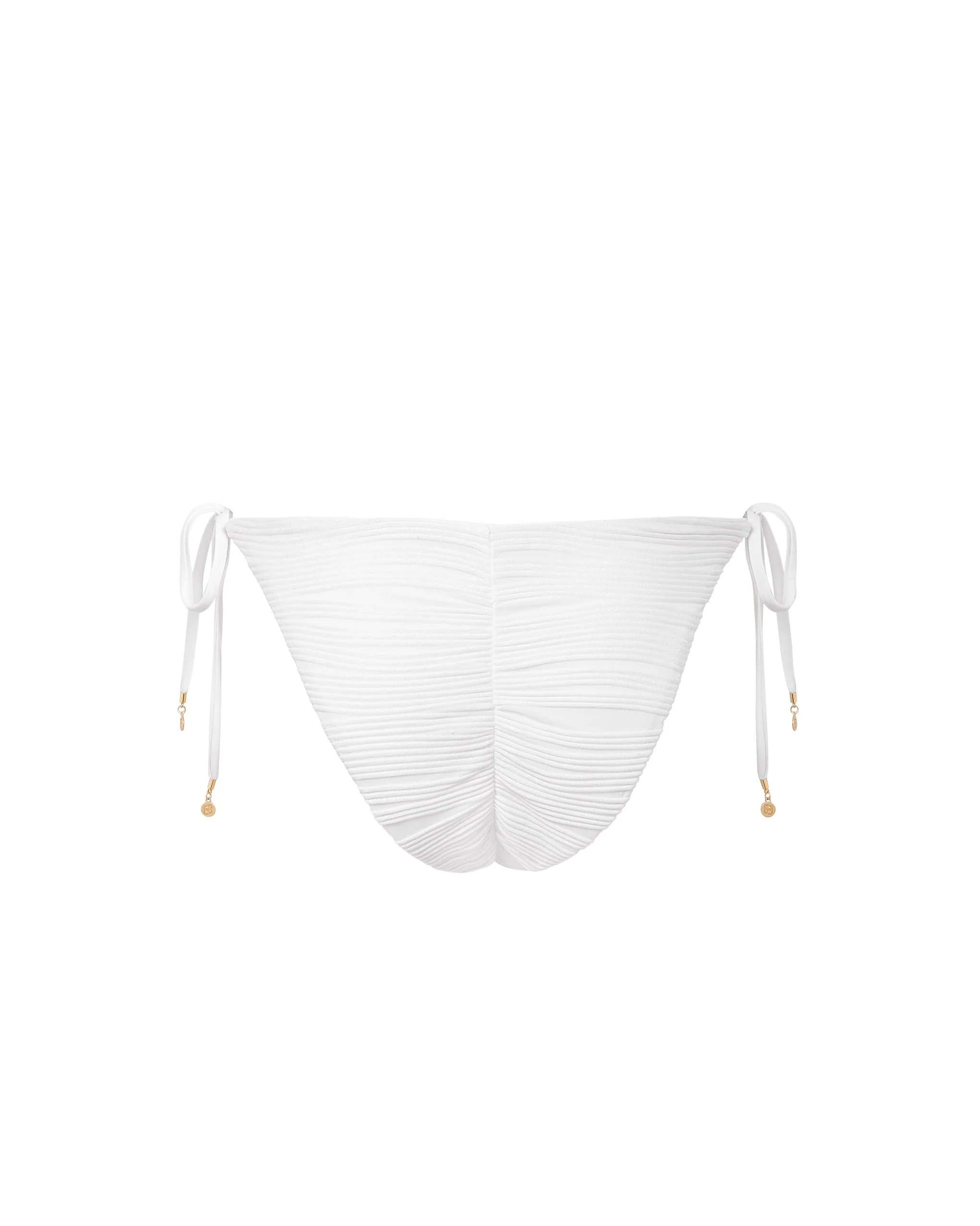 Orta Slip Bikini con Laccetti Bianco - Image 6