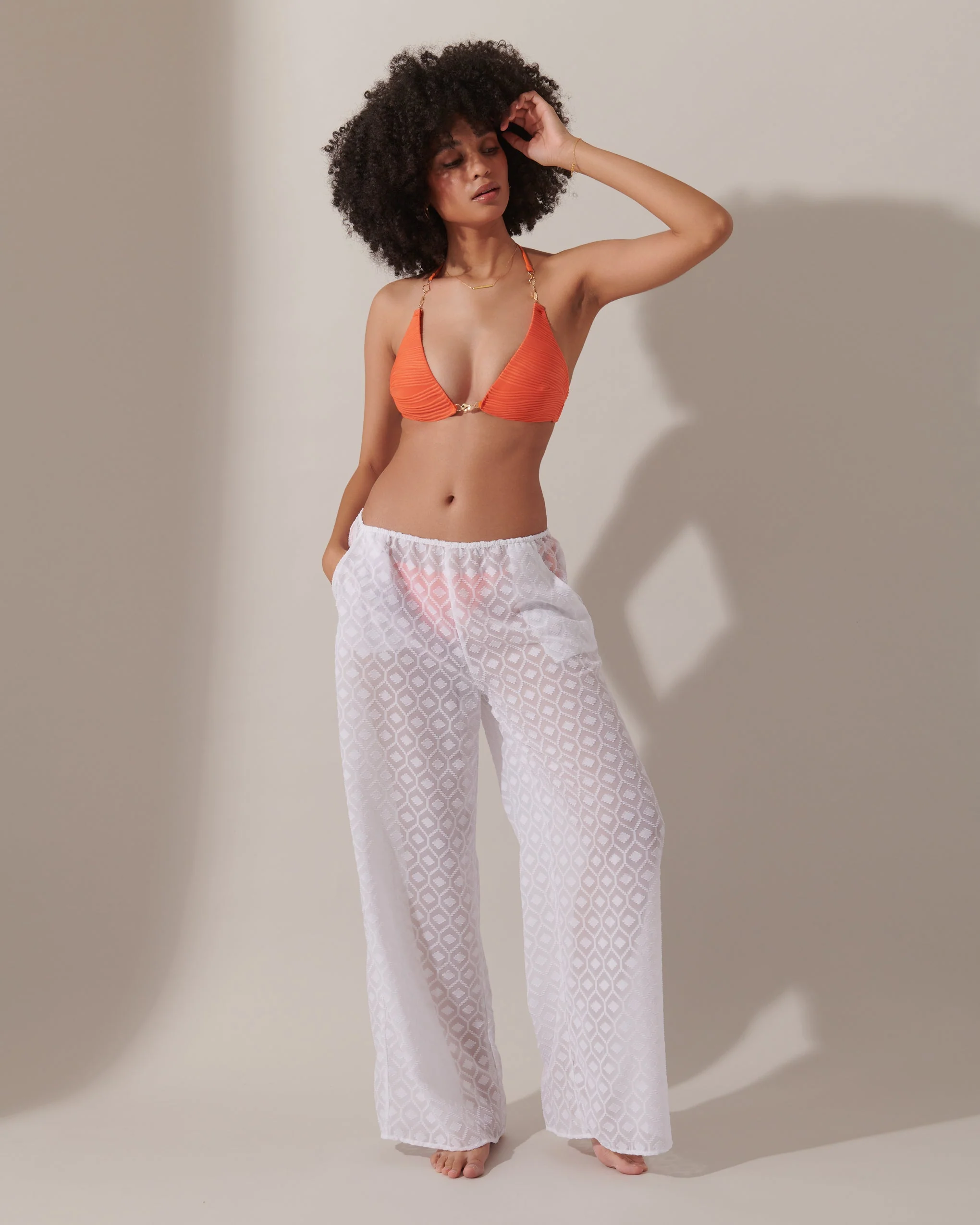 Orta Bikini Top a Triangolo Arancione - Image 8