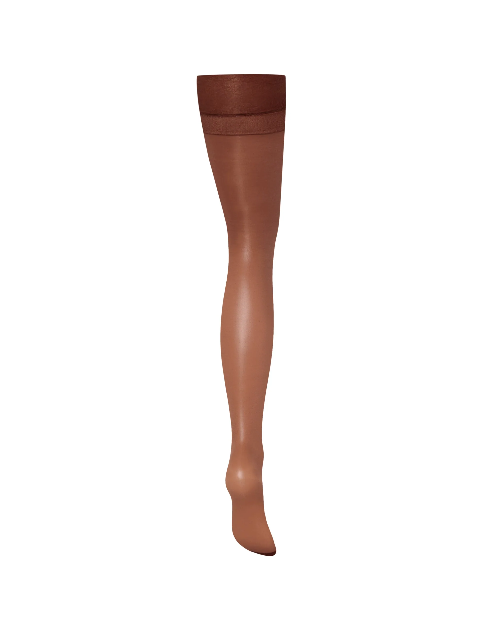 Calze Lisce Con Bordo Liscio Caramel - Image 6