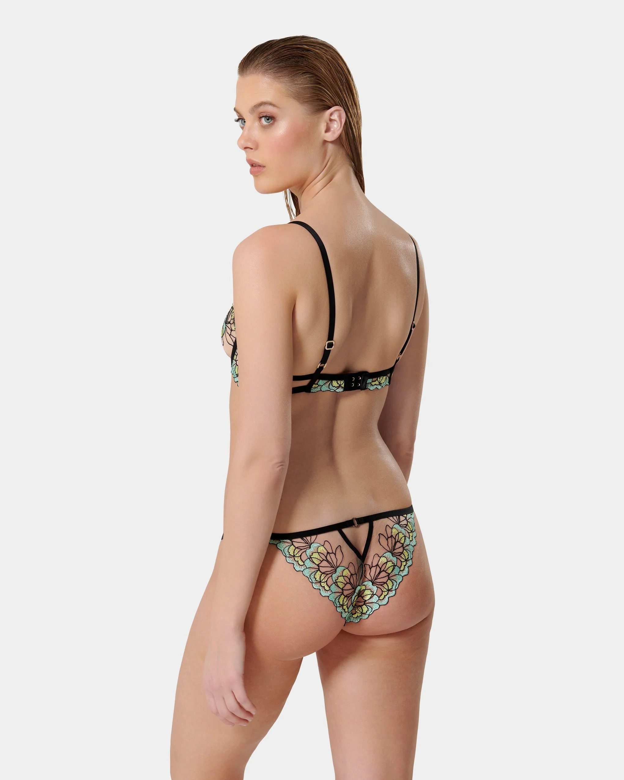 Serena Reggiseno con Ferretto Verde Menta/Giallo Limone/Nero - Image 8