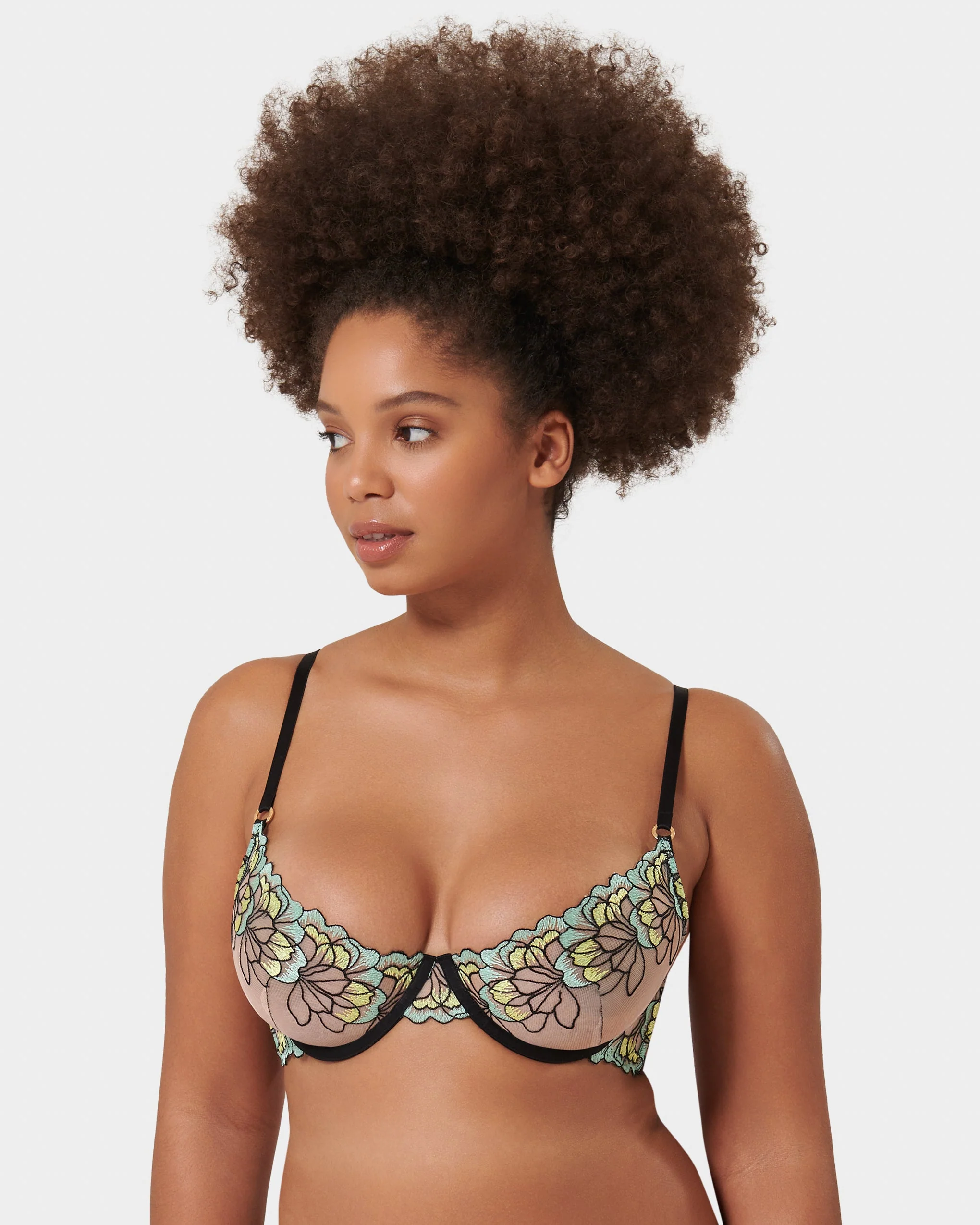 Serena Reggiseno con Ferretto Verde Menta/Giallo Limone/Nero - Image 9