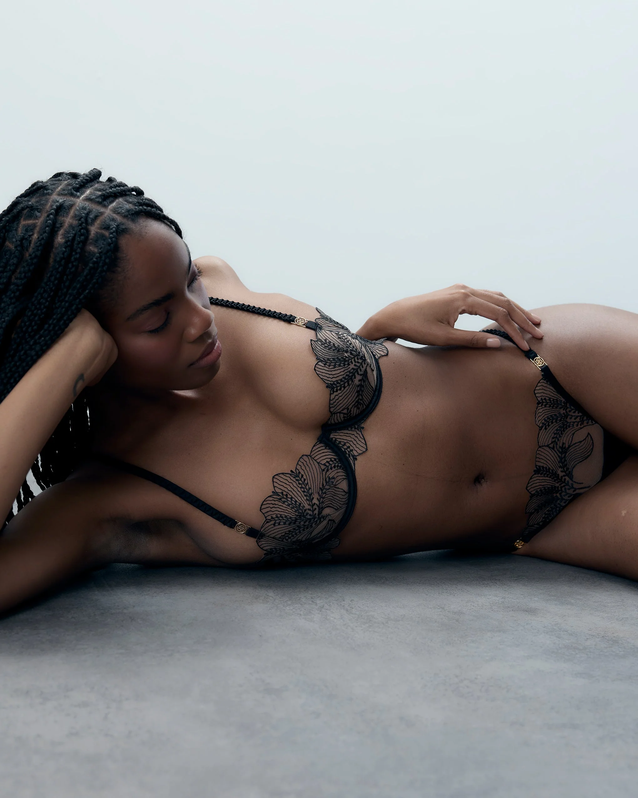 Set: Sadiya Set Reggiseno e Slip Nero - Image 4