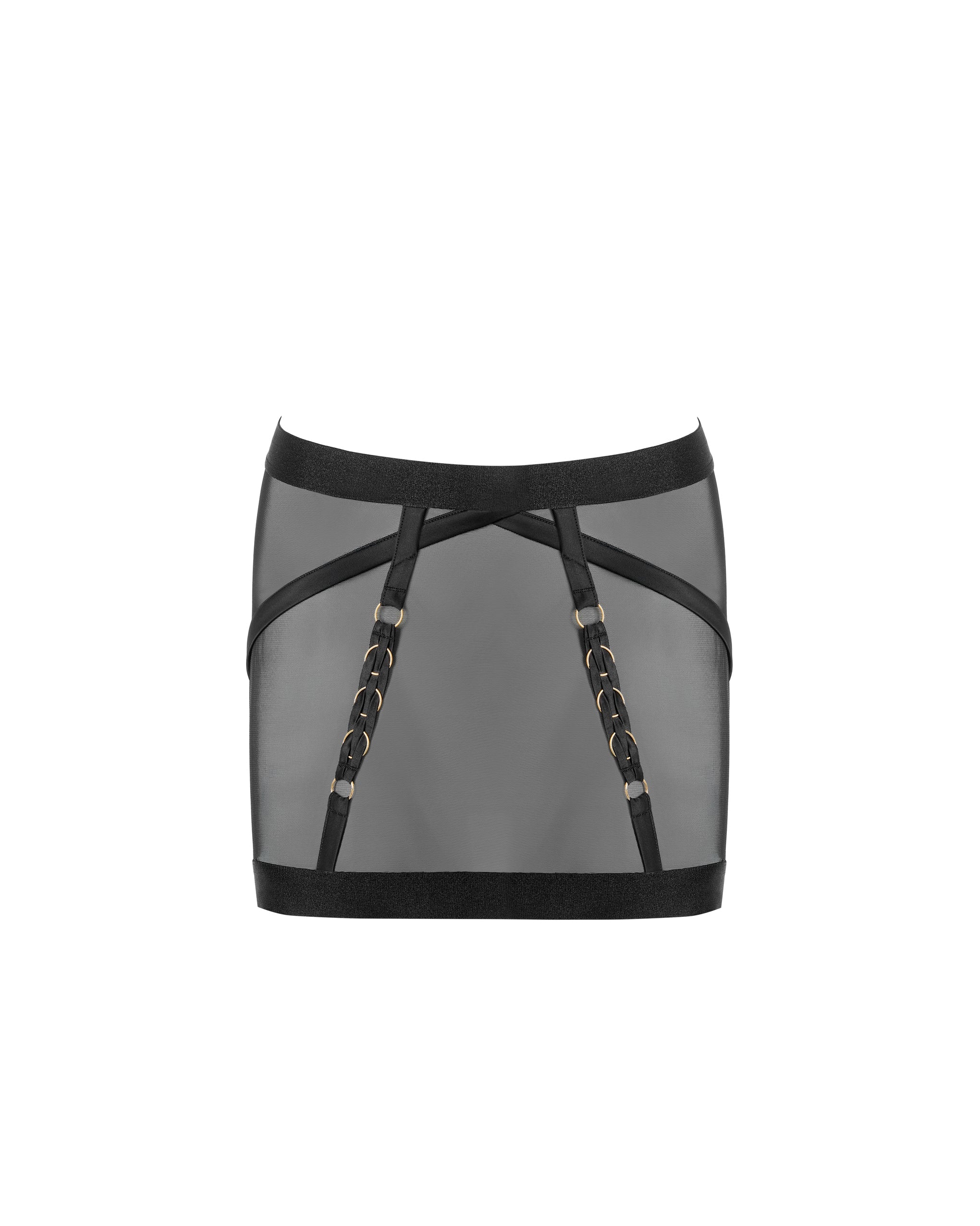 Suri Gonna Aperta sul retro in Mesh Nera - Image 5