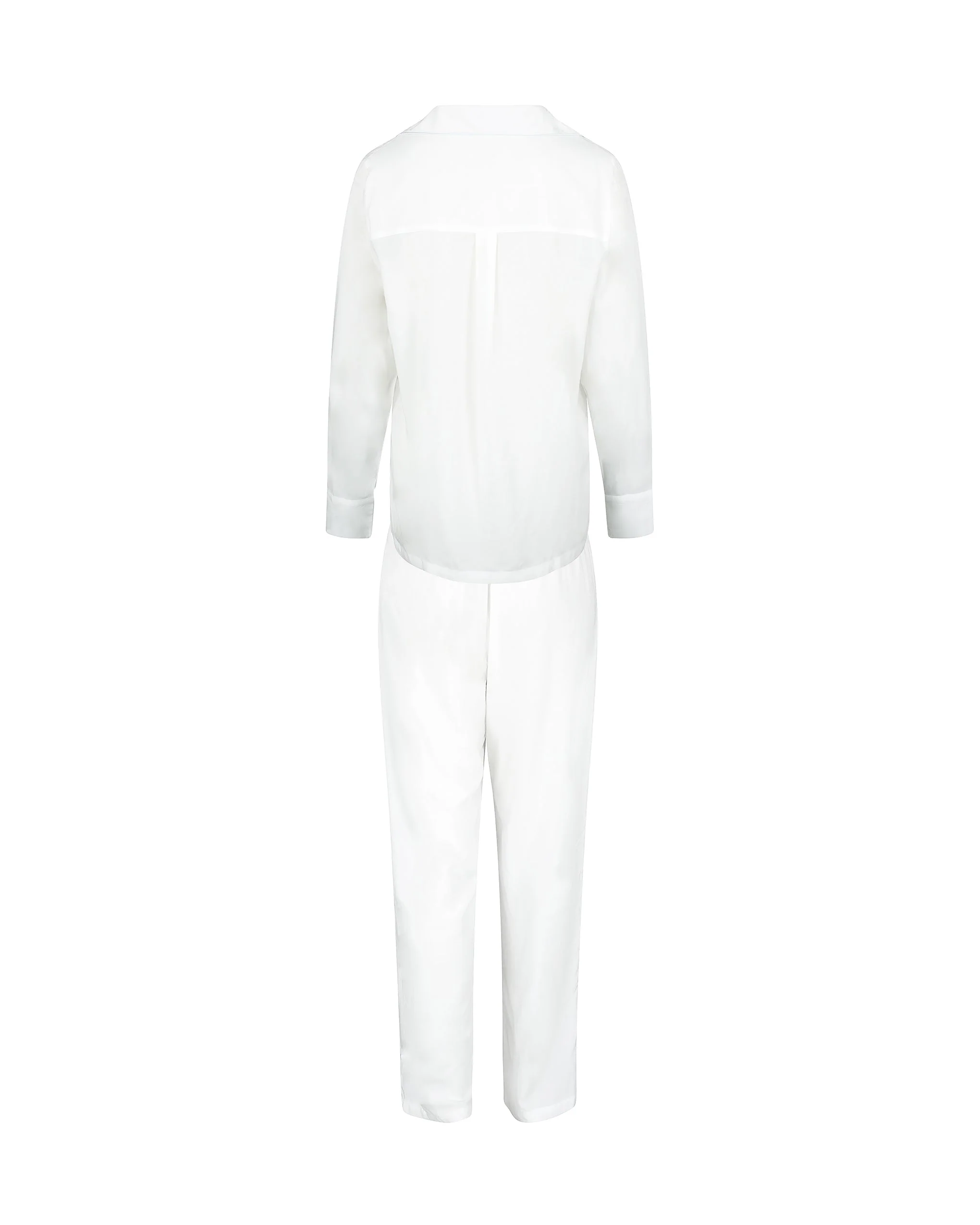 Tarcon Pigiama Set Lungo in Viscosa Eco Bianco - Image 6