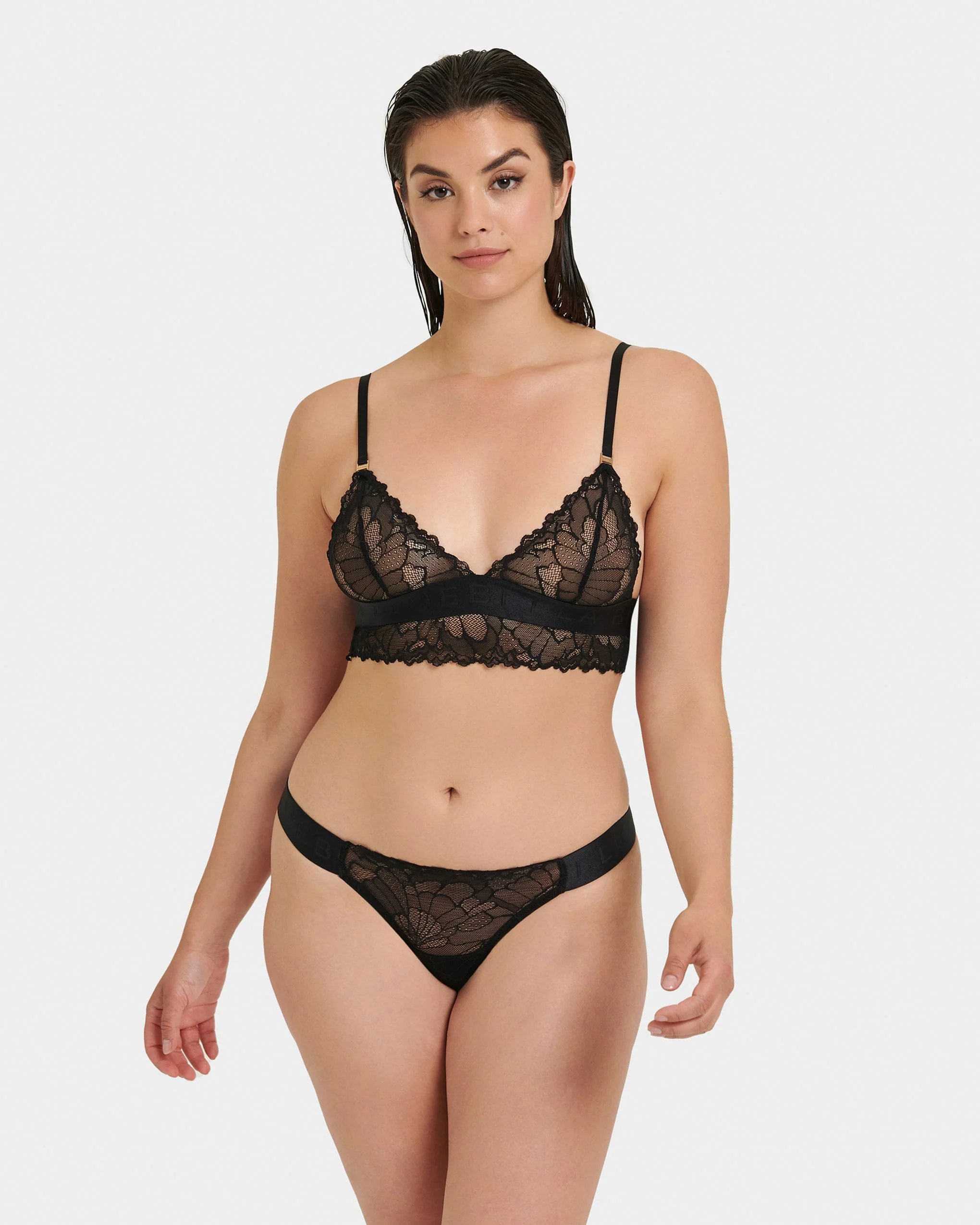 Tori Bralette In Pizzo Nero - Image 11