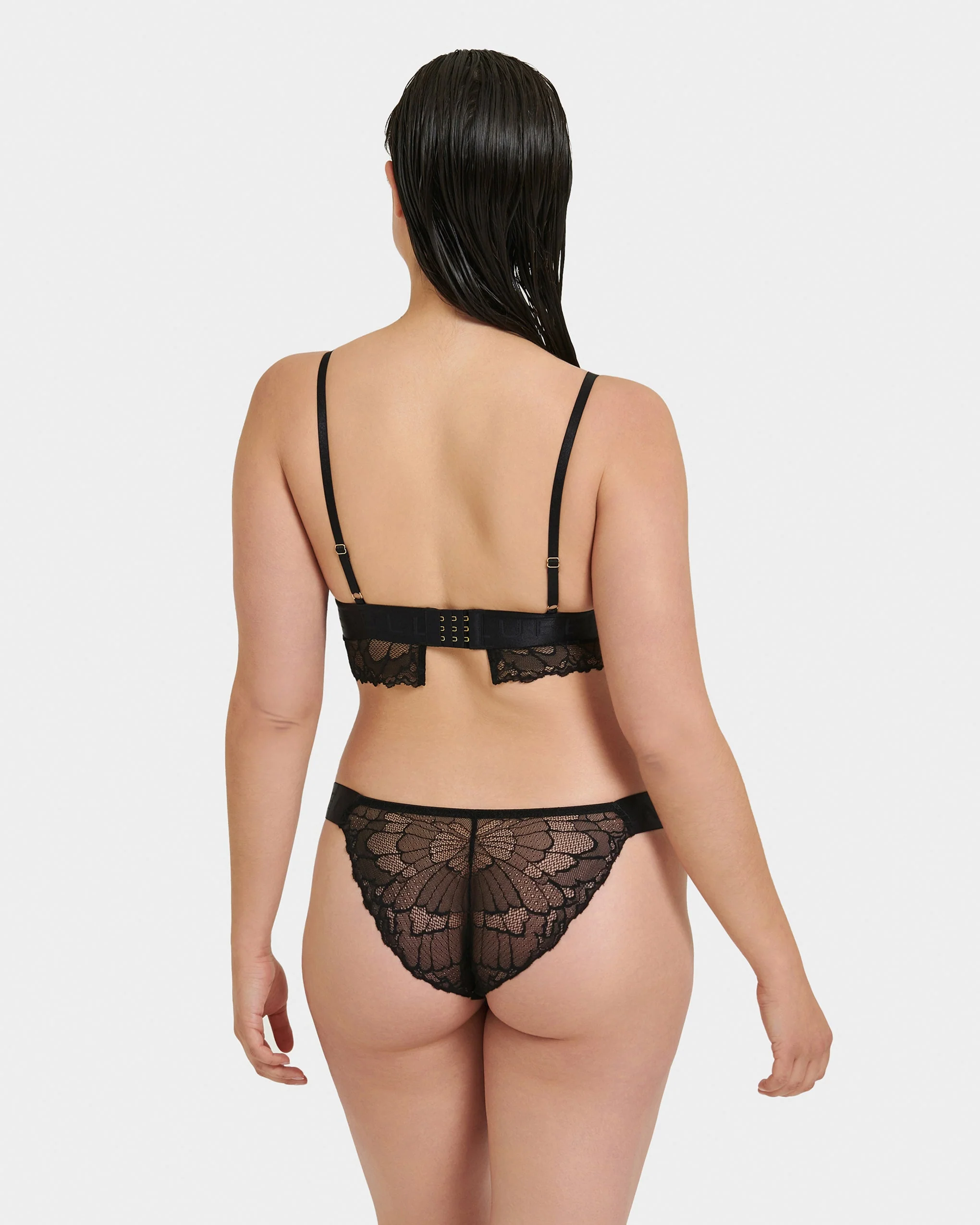 Tori Bralette In Pizzo Nero - Image 12