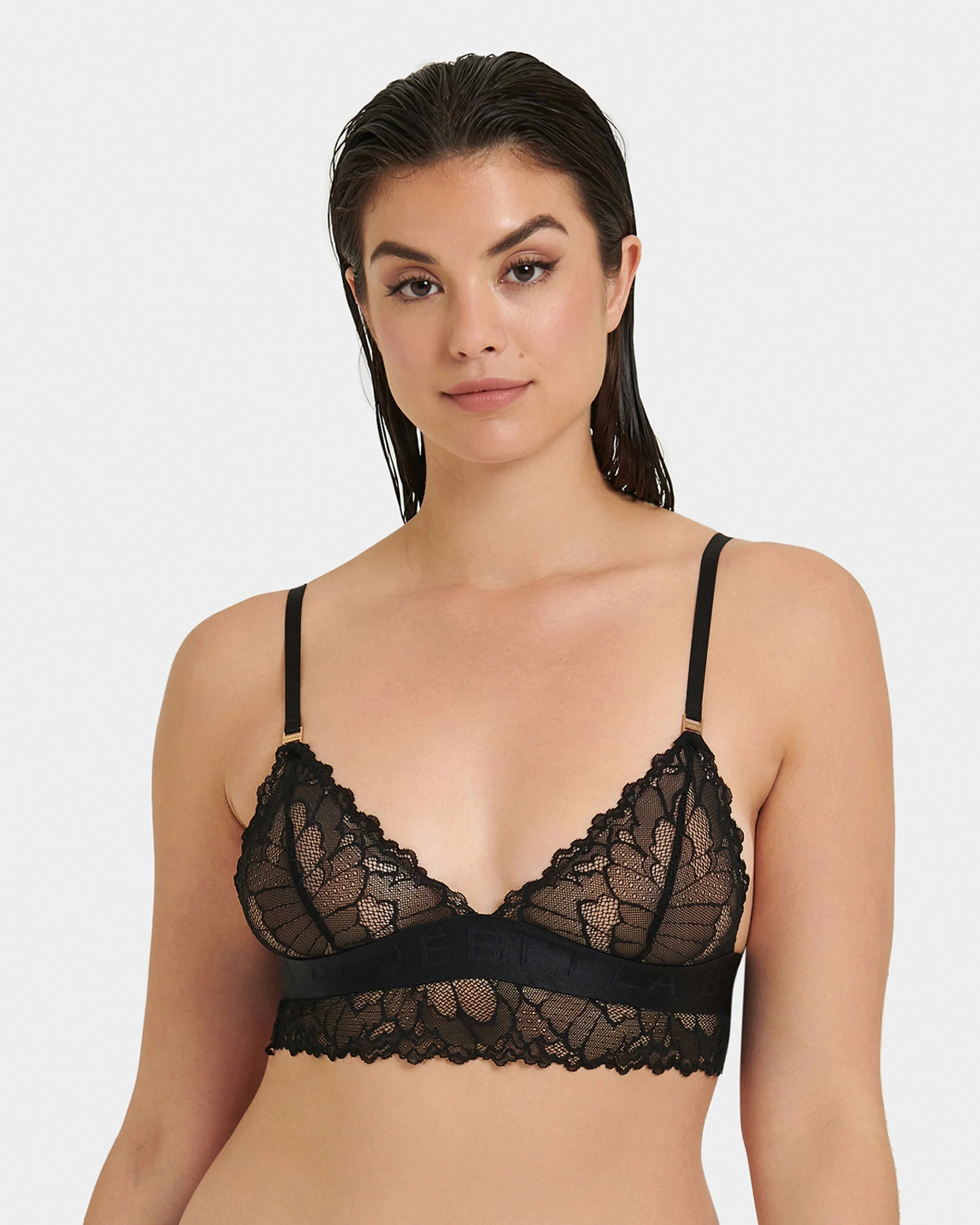 Tori Bralette In Pizzo Nero - Image 9