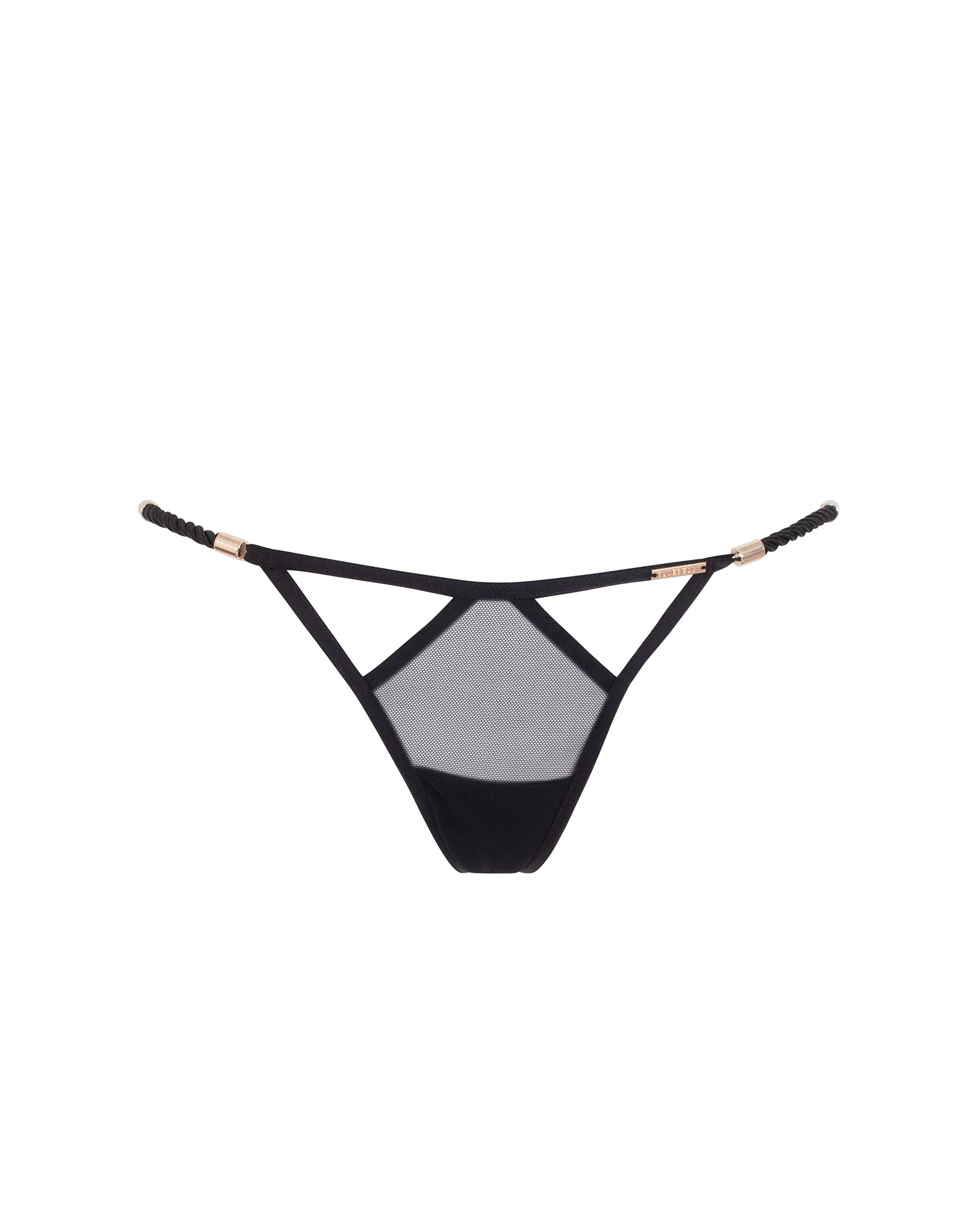 Valerian Slip Aperto Sul Retro Nero/Oro - Image 5