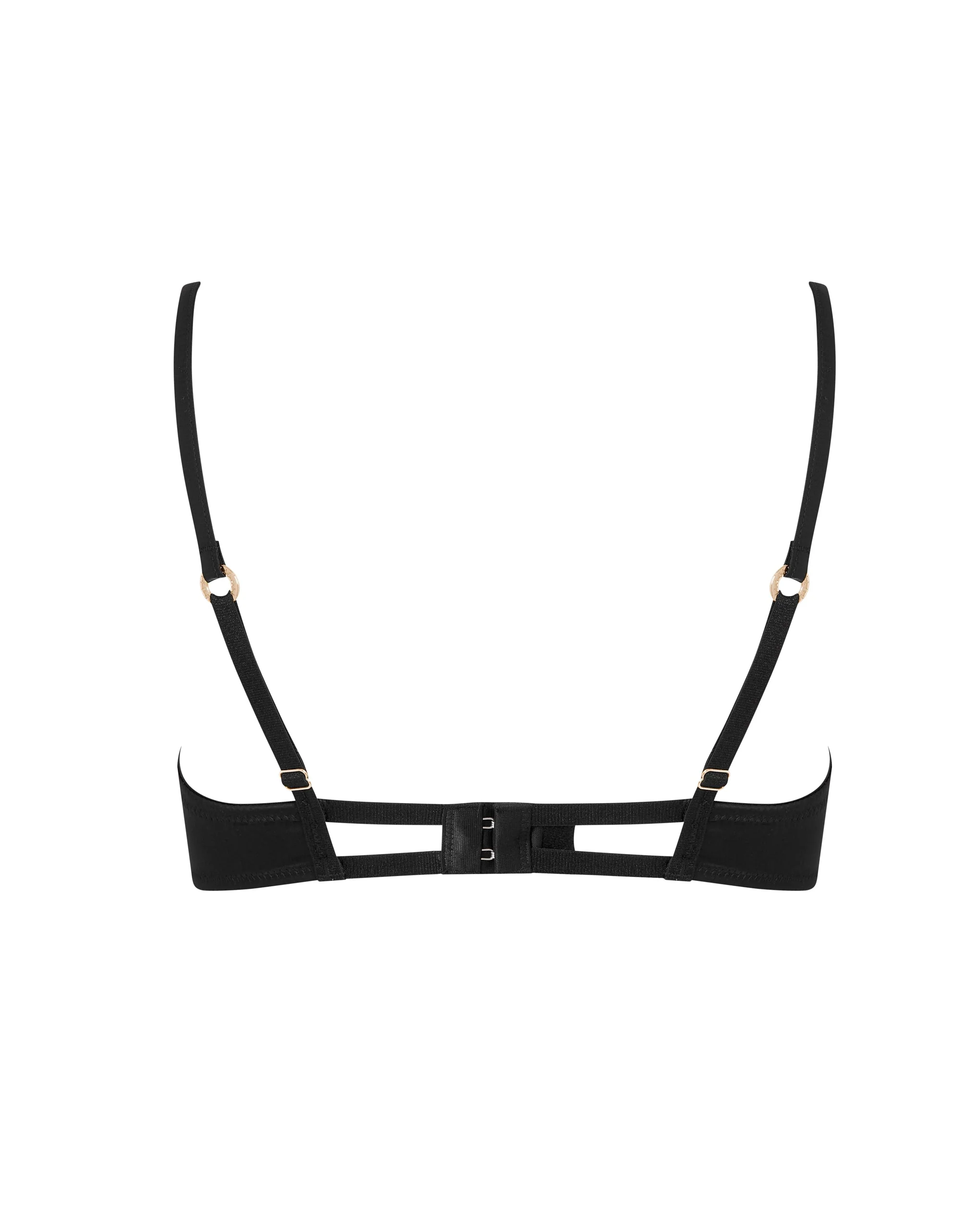 Venus Reggiseno Aperto in Raso Nero - Image 6